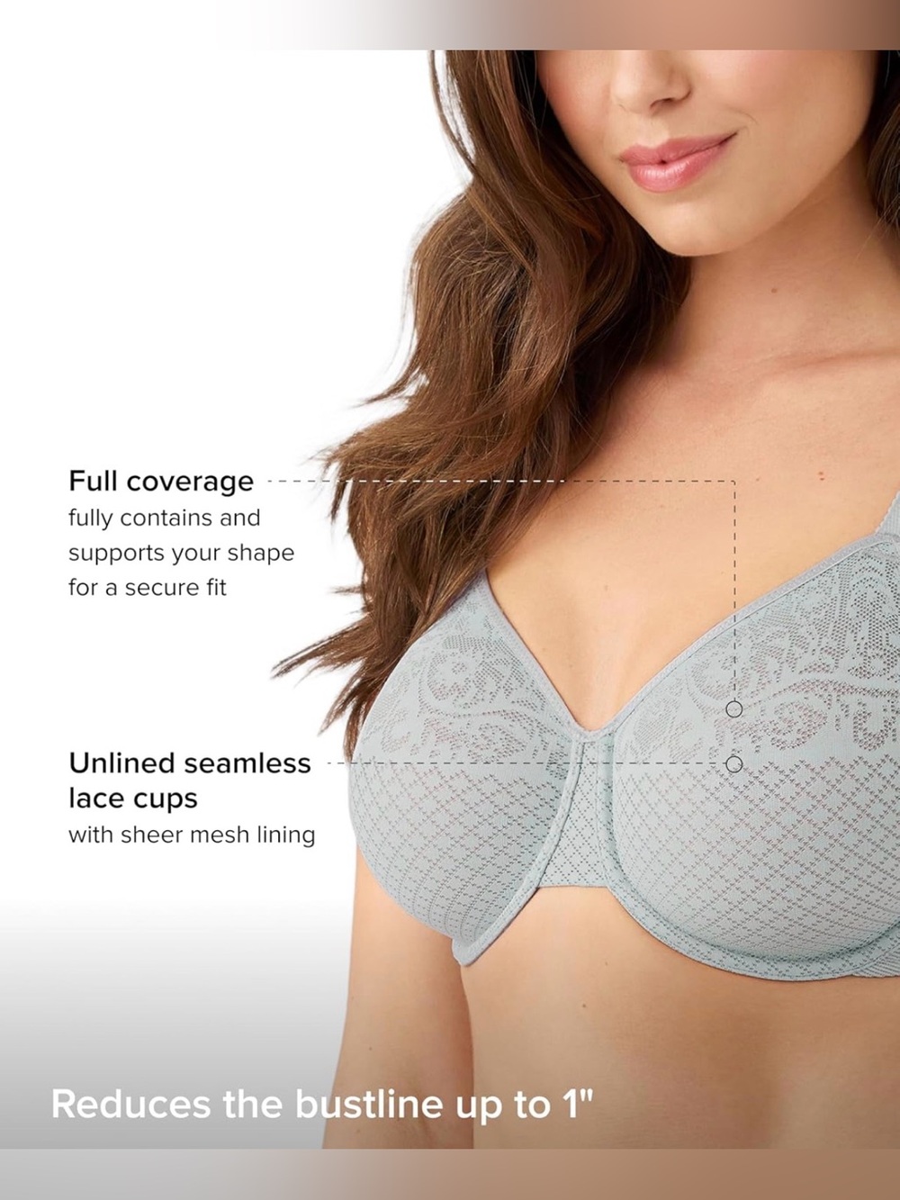 Wacoal Seamless Visual Effects Minimizer Sedona Sage 857210 44DDD AMX - Picture 3 of 8